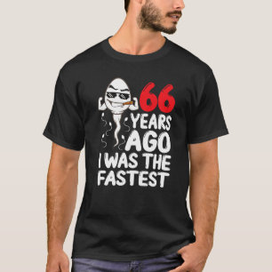 Camiseta Mens 66º Aniversário Gag Vestido 66 Anos Atrás Eu 