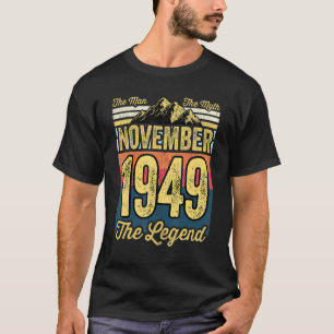 Camiseta Mens 72º Aniversário O Homem O Mito A Lenda Nov
