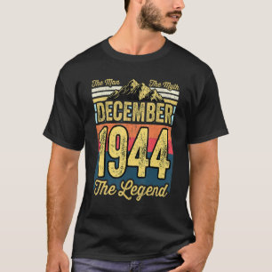 Camiseta Mens 77º Aniversário O Homem O Mito A Lenda Dez