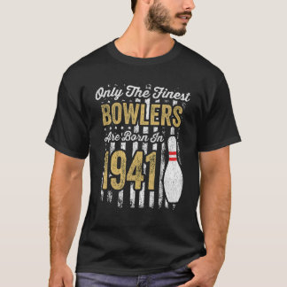 Camiseta Mens, 80 anos, 80 de aniversário de Bowler, Bor de