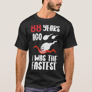 Camiseta Mens 88º Aniversário Vestido Gag 88 Anos Atrás Eu