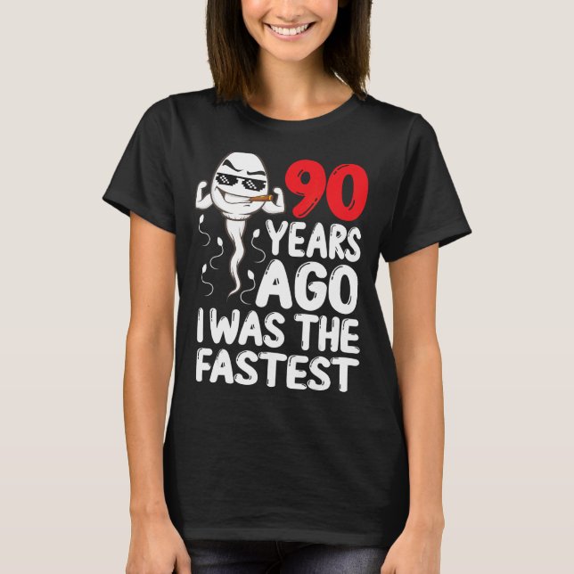 Camiseta Mens 90 Birthday Gag Vestido Há 90 Anos Eu Era (Frente)
