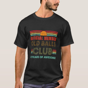 Camiseta Mens 90 Birthday Old Balls Club 90 Anos