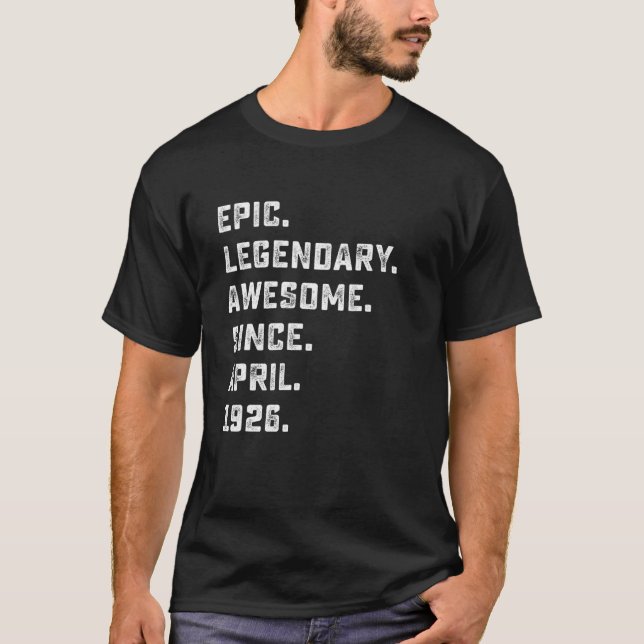 Camiseta Mens 95Th Birthday Gifts Epic Awesome Legend Since (Frente)