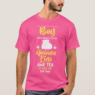 Camiseta Mens A boy who love tea and Guinea pig Premium