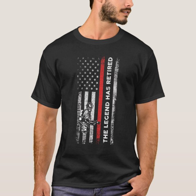 Camiseta Mens, A Lenda Aposentou Bombeiros (Frente)