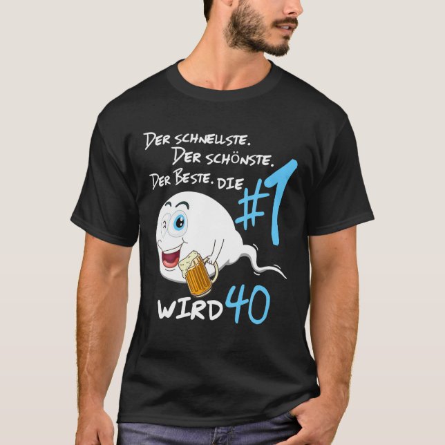 Camiseta Mens A Lenda Será O Homem aniversário de 40 anos (Frente)