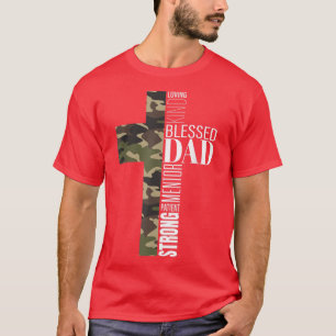 Camiseta Mens abençoados Pai Cross Dia de os pais Christian