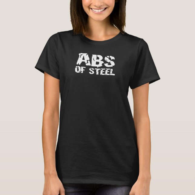 Camiseta Mens Abs De Construção De Malhações De Aço (Frente)