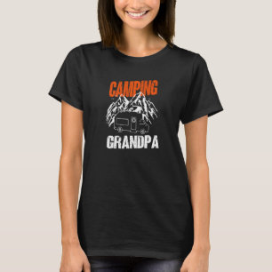 Camiseta Mens acampando o avô Camper Caravan acampando 9