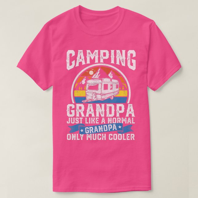 Camiseta Mens acampando Vovô Camper Engraçado RV Retro Papa (Frente do Design)