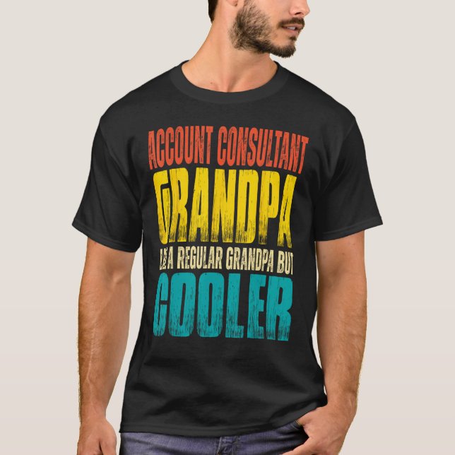 Camiseta Mens Account Consultant Grandpa Like a Regular Gra (Frente)