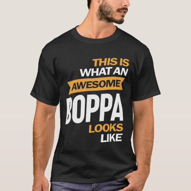 Camiseta Mens Admirável Boppa Parece Vovô Presente (Frente)