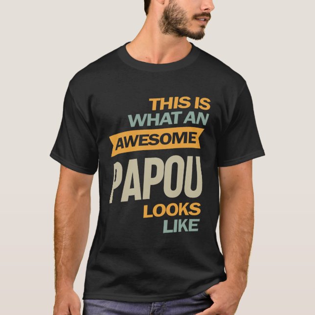 Camiseta Mens Admirável Papou Parece - Padre Gift (Frente)