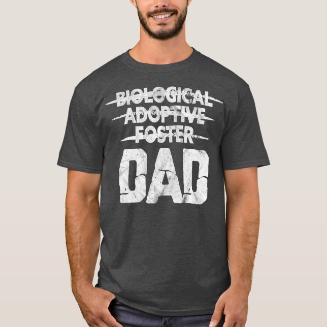 Camiseta Mens Adoptive Biológico Foster Adotion Love (Frente)