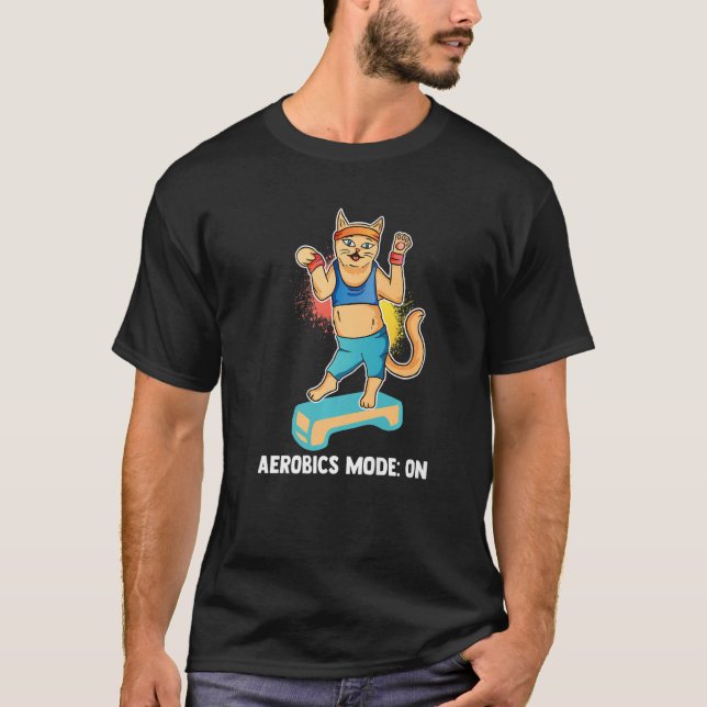 Camiseta Mens Aerobics Mode On Sport Aerobics Aer (Frente)