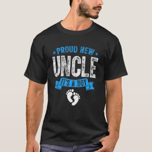 Camiseta Mens Afetados, Orgulhoso Tio Novo É Um Menino Gêne