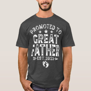Camiseta Mens Afetados Promovidos Ao Pai Excelente No Pais