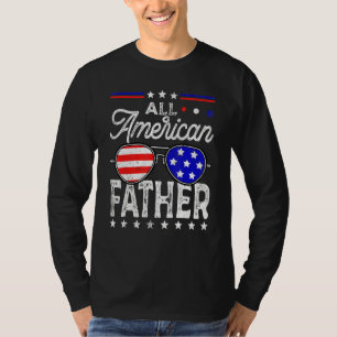 Camiseta Mens Afetou Todo O Pai Americano Bandeira Fathe