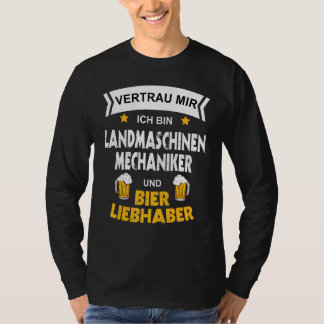 Camiseta Mens Agrícolas Mecânicos Que Dizem Cerveja