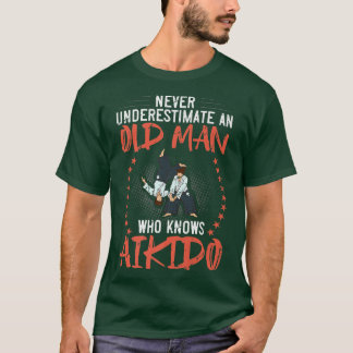 Camiseta Mens Aikido Artes Marciais Combatendo Começo Inici