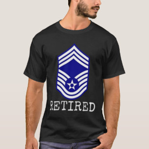 Camiseta Mens Air Force Reformada E9 Chefe do Sargento T-