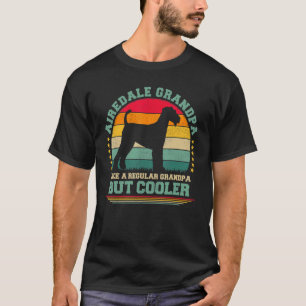 Camiseta Mens Airedale Dog Vintage Airedale Avô Pai