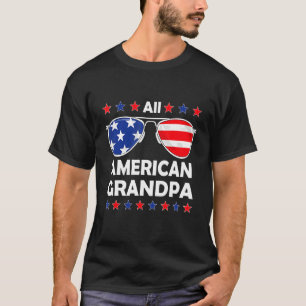 Camiseta Mens All American Grandpa 4 De Julho Família Usa M