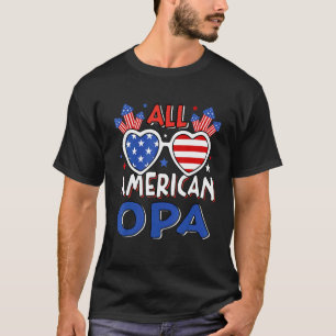 Camiseta Mens All American Opa 4 De Julho American Flag Su