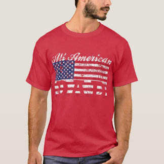 Camiseta Mens All American Pai American Flag Dia de os pais