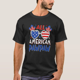 Camiseta Mens All American Pawpaw 4º De Julho Bandeira Amer