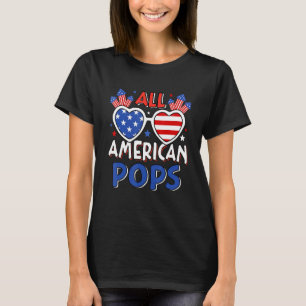 Camiseta Mens All American Pop 4º De Julho American Flag S