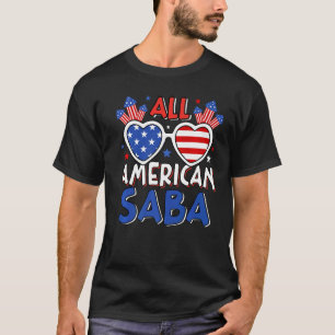 Camiseta Mens All American Saba 4 de julho American Flag S