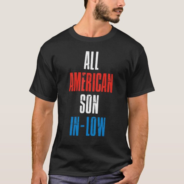 Camiseta Mens All American Son in Low USA Patriotic America (Frente)
