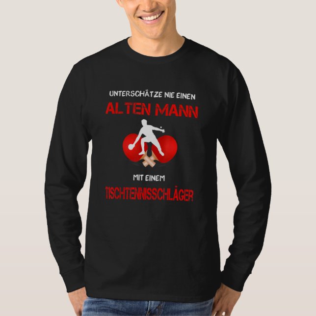 Camiseta Mens Alter Mann Mesa Bat Ping Pong Say (Frente)
