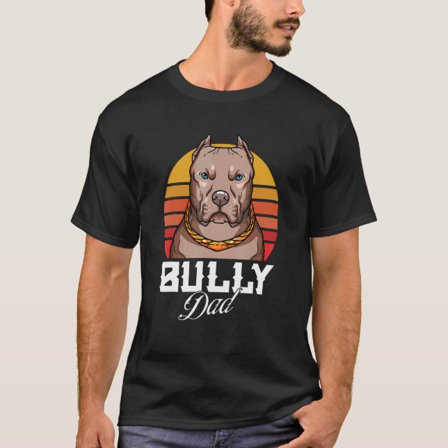 Camiseta Mens American Bully For Dog Ownership Pai (Frente)