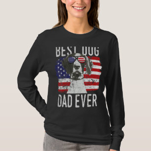 Camiseta Mens American Flag Best Dog Pai Alguma Vez Em Shor