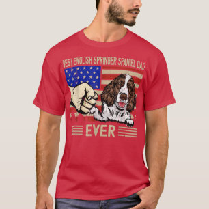 Camiseta Mens American Flag Best English Springer Spaniel D