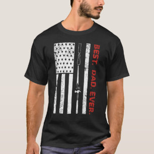 Camiseta Mens American Flag Best Woodworker Pai Ever Faes