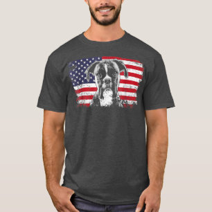 Camiseta Mens American Flag Boer Dog Lover Gift Pai Mãe Fla