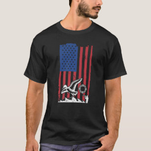 Camiseta Mens American Flag Duck, Caça De Aves Aquáticas