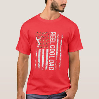 Camiseta Mens American Flag Reel Legal Pai Para O Marido Pa