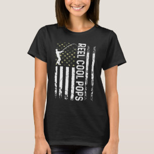 Camiseta Mens American Flag Reel Pop Legal Para O Pai Husba