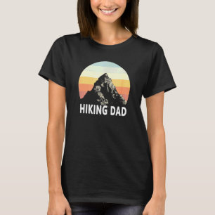Camiseta Mens Andando Pai Montanha Círculo Sunset Arco-Íris