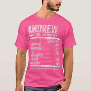 Camiseta Mens Andrew Nutrition Nome Personalizado Funny Nam