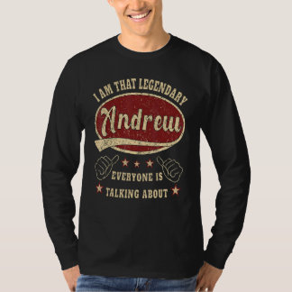 Camiseta Mens Andrew Sou Aquele Andrew Legendário