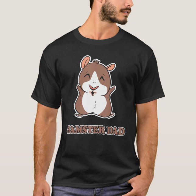 Camiseta Mens Animal Pet Dad Hamster Father Hamster (Frente)