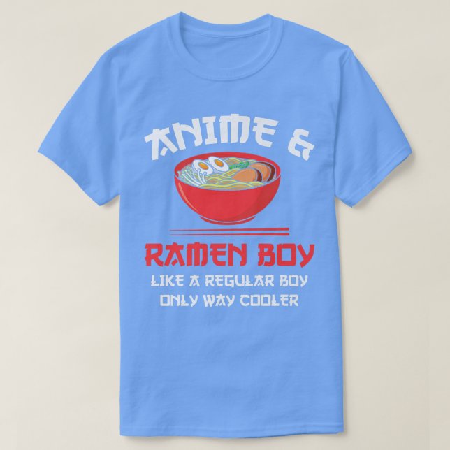 Camiseta Mens Anime Ramen Boy Como Um Anime Rame Regular (Frente do Design)