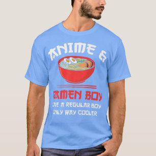 Camiseta Mens Anime Ramen Boy Como Um Anime Rame Regular