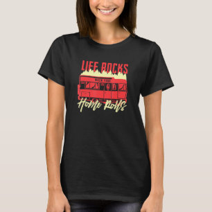 Camiseta Mens Ao Vivo Rochas Quando Sua Casa Rola Rv Campin
